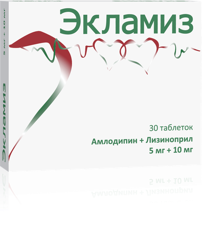 Фото Экламиз, таблетки 5 мг+10 мг, 30 шт.