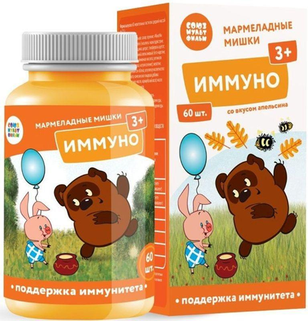 Фото Мармеладные мишки Иммуно, пастилки жевательные, 60 шт.