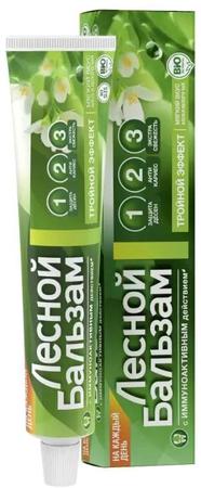 Фото Лесной бальзам, зубная паста Тройной эффект (алоэ вера и белый чай), 75 мл