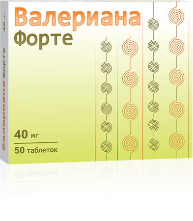 Фото Валериана Форте, таблетки покрыт. плен. об. 40 мг, 50 шт.