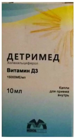 Фото Детримед D3, капли 500 МЕ/доза (водный раствор), 10 мл