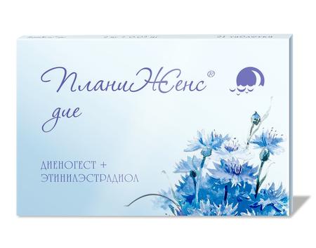 Фото ПланиЖенс дие, таблетки покрыт. плен. об. 2 мг +0,03 мг, 21 шт.