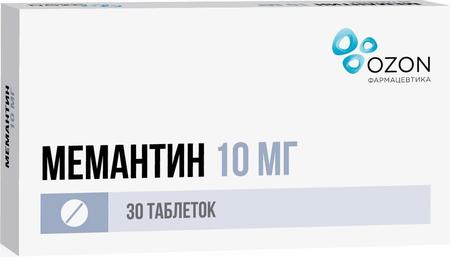 Фото Мемантин, таблетки покрыт. плен. об. 10 мг (Озон), 30 шт. Фото Мемантин, таблетки покрыт. плен. об. 10 мг (Озон), 30 шт.