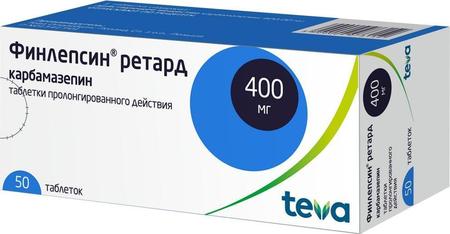 Фото Финлепсин Ретард, таблетки пролонг. 400 мг, 50 шт.