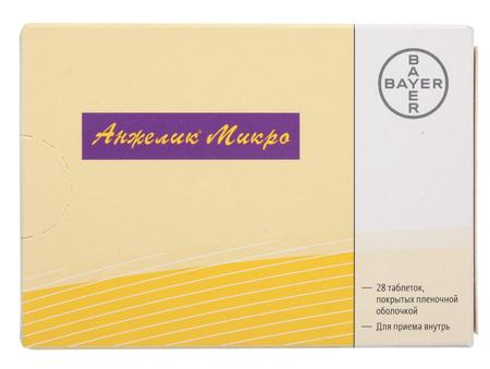 Фото Анжелик Микро, таблетки в пленочной оболочке, 0.25 мг + 0.50 мг, 28 шт.