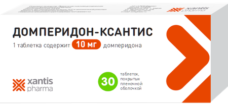 Фото Домперидон-Ксантис, таблетки покрыт. плен. об. 10 мг, 30 шт.