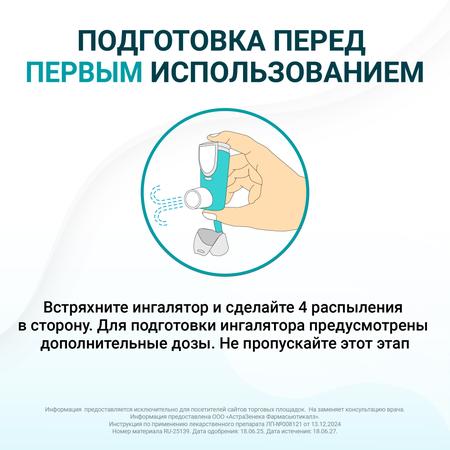 Фото Айрсупра аэрозоль для ингаляций дозированный 80 мкг +90 мкг/доза (ингалятор) 120 доз, 1 шт.