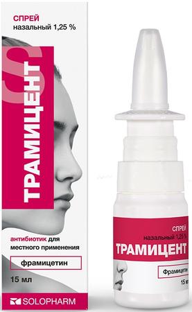 Фото Трамицент, спрей назальный 1.25%, 15 мл