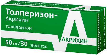 Фото Толперизон-Акрихин, таблетки покрыт. плен. об. 50 мг, 30 шт.