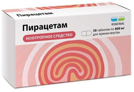 Фото Пирацетам, таблетки покрыт. плен. об. 800 мг, 30 шт.