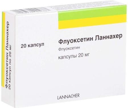 Фото Флуоксетин-Ланнахер, капсулы 20 мг, 20 шт.