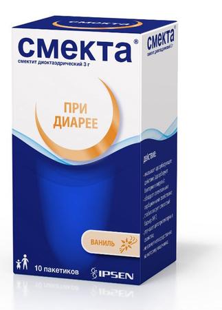 Фото Смекта, порошок (ваниль), пакетик 3 г, 10 шт.