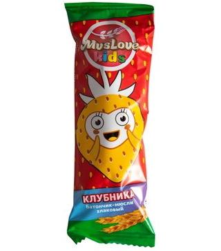 Фото MusLove Kids, батончик мюсли злаковый (клубника), 24 г Фото MusLove Kids, батончик мюсли злаковый (клубника), 24 г