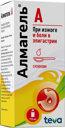 Фото Алмагель А, суспензия 170 мл
