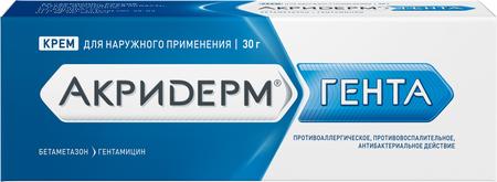 Фото Акридерм Гента, крем 0.05%+0.1%, 30 г Фото Акридерм Гента, крем 0.05%+0.1%, 30 г