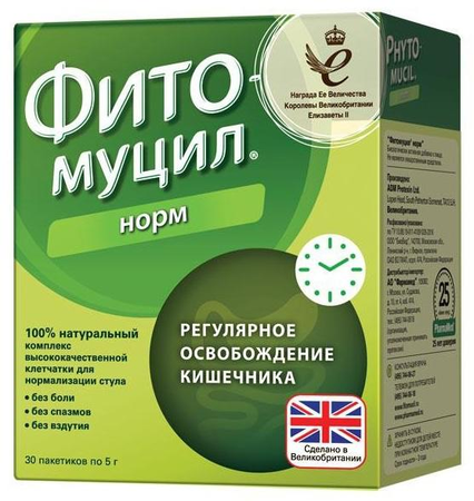 Фото Фитомуцил Норм, порошок, пакетики 5 г, 30 шт.