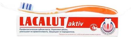 Фото Лакалют Актив, зубная паста, 75 мл + зубная щетка