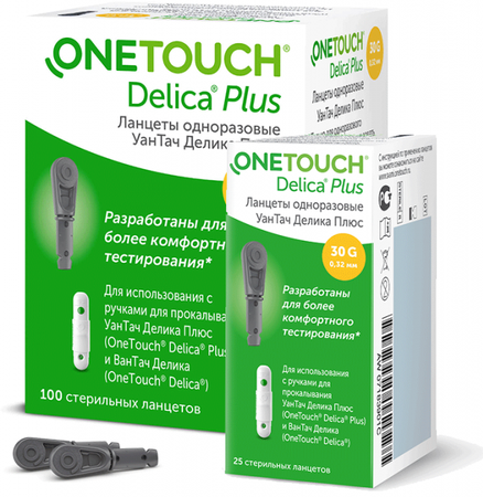 Фото Ланцеты одноразовые One Touch Delica Plus, 100 шт. Фото Ланцеты одноразовые One Touch Delica Plus, 100 шт.