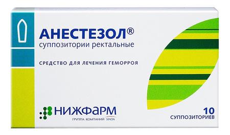 Фото Анестезол, суппозитории ректальные, 10 шт.