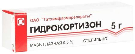 Фото Гидрокортизон, мазь глазная 0.5%, 5 г Фото Гидрокортизон, мазь глазная 0.5%, 5 г
