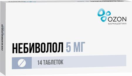 Фото Небиволол, таблетки 5 мг, 14 шт.