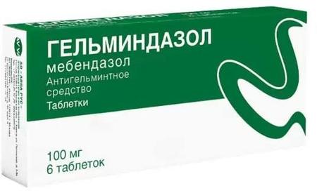 Фото Гельминдазол, таблетки 100 мг, 6 шт.