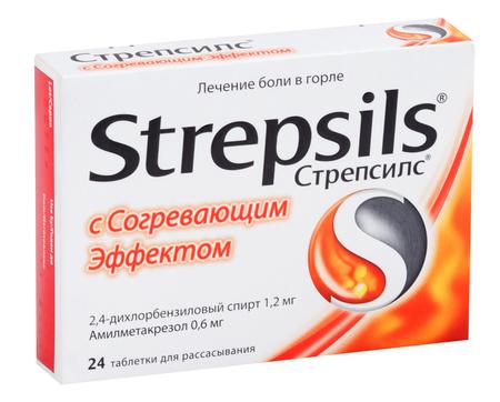Фото Стрепсилс с Согревающим Эффектом, таблетки для рассасывания, 24 шт.