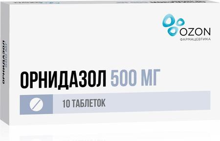Фото Орнидазол, таблетки покрыт. плен. об. 500 мг (Озон), 10 шт.