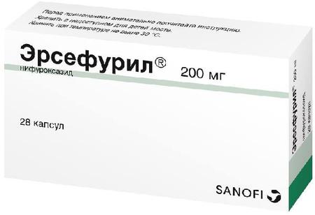 Фото Эрсефурил, капсулы 200 мг, 28 шт.