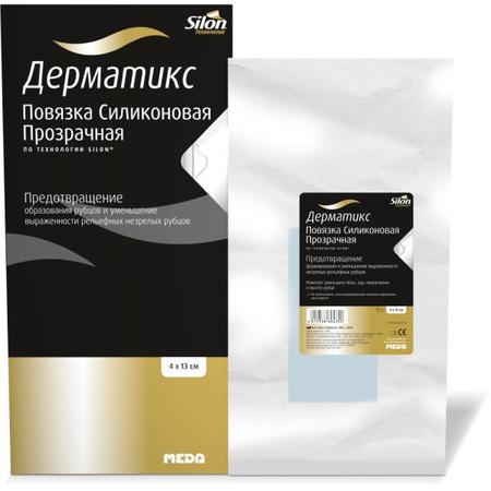 Фото Дерматикс повязка силик (прозр) 4 х 13 см х1