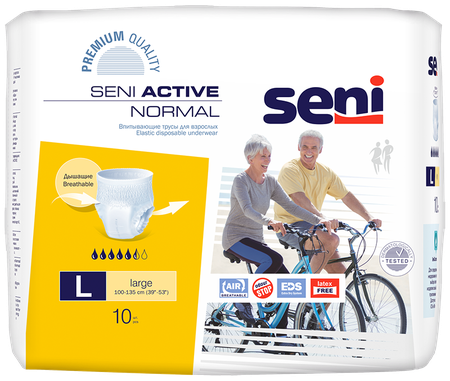 Фото Seni Active Normal, трусы впитывающие (L), 10 шт.