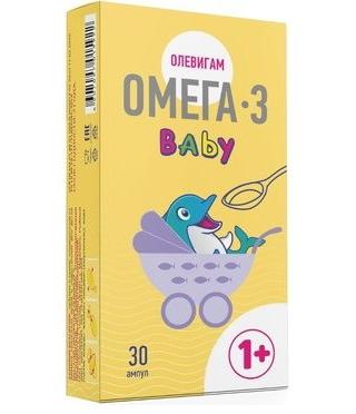 Фото Омега-3 BABY 1+ Олевигам, ампулы, 30 шт.