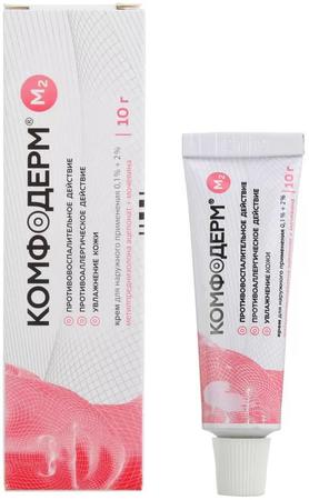 Фото Комфодерм М2, крем 0.1%+2%, 10 г