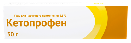 Фото Кетопрофен, гель 2.5%, 30 г