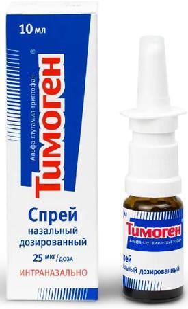 Фото Тимоген, спрей назальный 25 мкг/доза, 10 мл