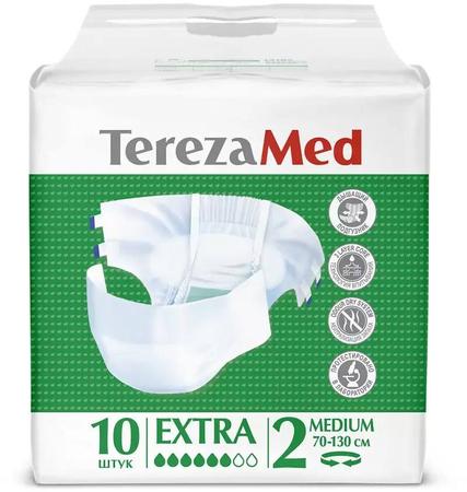 Фото TerezaMed Extra, подгузники для взрослых (Medium, 70-130 см), 10 шт.