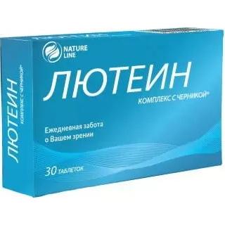 Фото Лютеин с черникой, таблетки 700 мг, 30 шт.