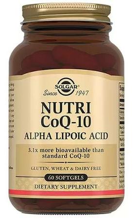 Фото Солгар Нутрикоэнзим Q-10 c альфа-липоевой кислотой, капсулы, 60 шт.