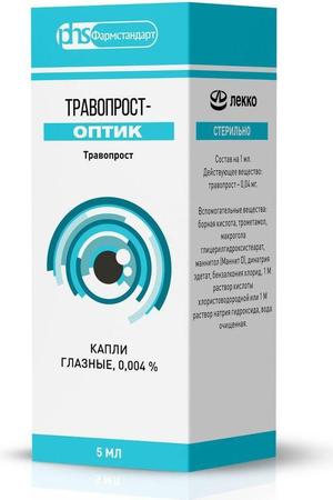 Фото Травопрост-Оптик, капли глазные 0.004%, 5 мл.