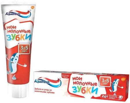 Фото Аквафреш Мои молочные зубки, зубная паста (3-5 лет), 50 мл