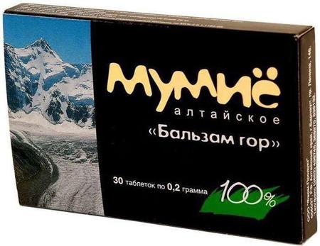 Фото Мумие Алтайское Бальзам гор, таблетки 0.2 г, 30 шт. Фото Мумие Алтайское Бальзам гор, таблетки 0.2 г, 30 шт.