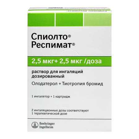 Фото Спиолто Респимат, раствор для ингаляций 2.5 мкг+2.5 мкг/доза, 4 мл