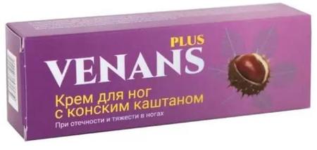 Фото Venans Plus, крем для ног с конским каштаном, 75 мл Фото Venans Plus, крем для ног с конским каштаном, 75 мл