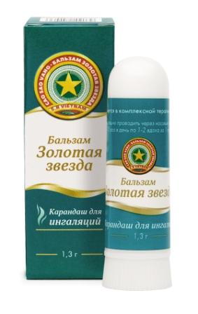 Фото Золотая звезда, бальзам для ингаляций, 1.3 г