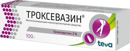 Фото Троксевазин, гель 2%, 100 г