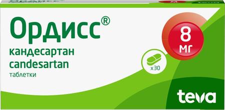 Фото Ордисс, таблетки 8 мг, 30 шт.