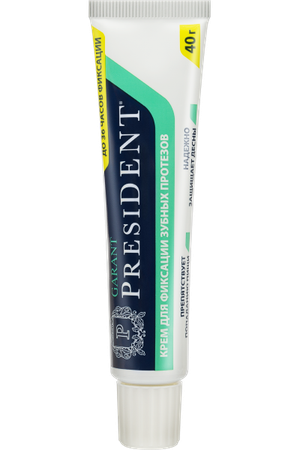 Фото ПрезиДент Гарант, крем для фиксации зубных протезов (мята), 40 г