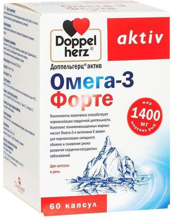 Фото Доппельгерц актив Омега-3 форте, капсулы 60 шт.