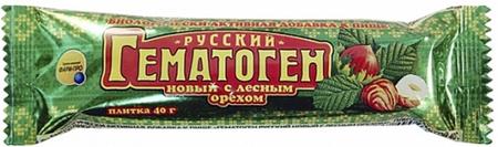 Фото Гематоген Русский Новый с лесным орехом, 40 г Фото Гематоген Русский Новый с лесным орехом, 40 г