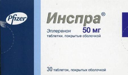 Фото Инспра, таблетки покрыт. плен. об. 50 мг, 30 шт.